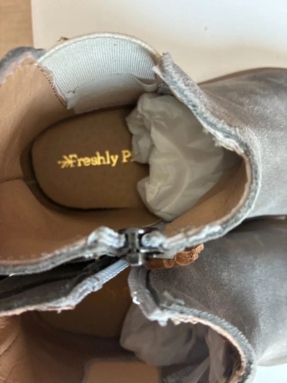 NWT Freshly Picked Grey Suede Bellevue Boot